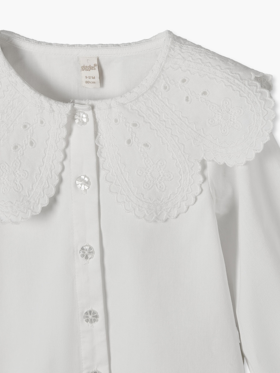Embroidered Top with Long Sleeves