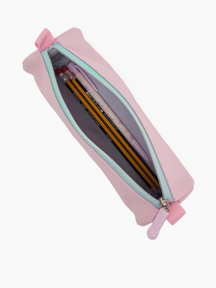 Embroidered Pencil Pouch with Zip Closure