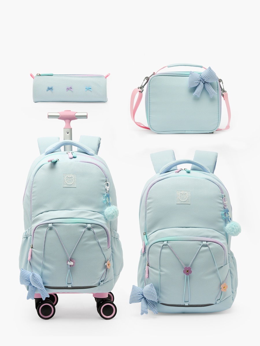 Bow Detail Pencil Pouch with Zip Closure