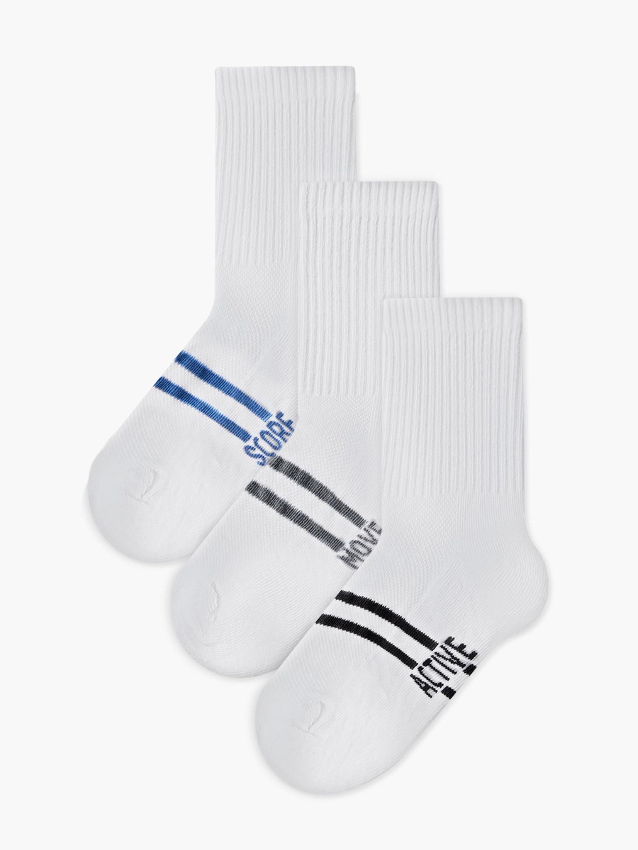 Pack of 3 Boys Quarter Length Socks