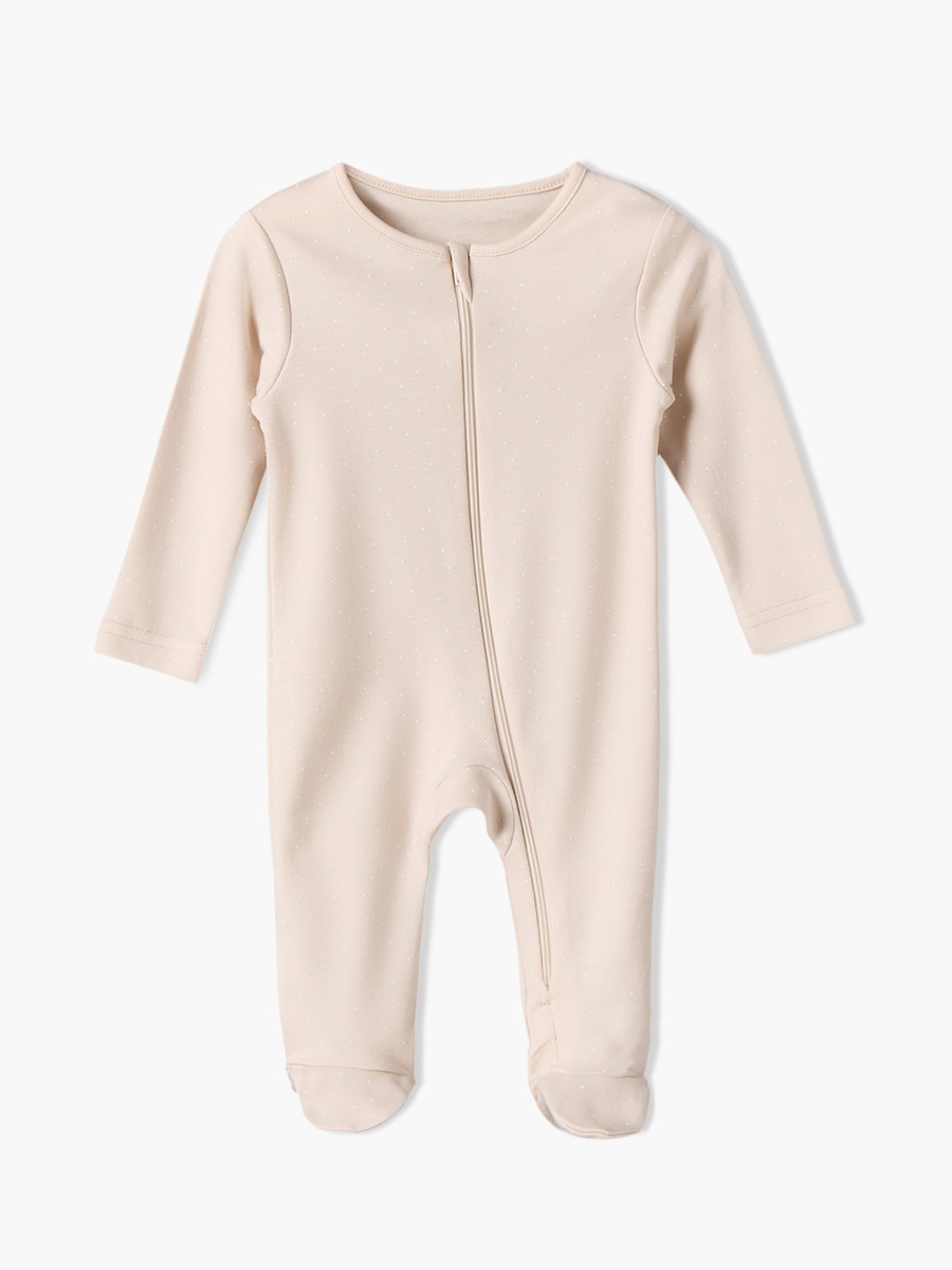 Pack of 5 Cotton Crew Neck Long Sleeves Sleepsuit with Zip Closure