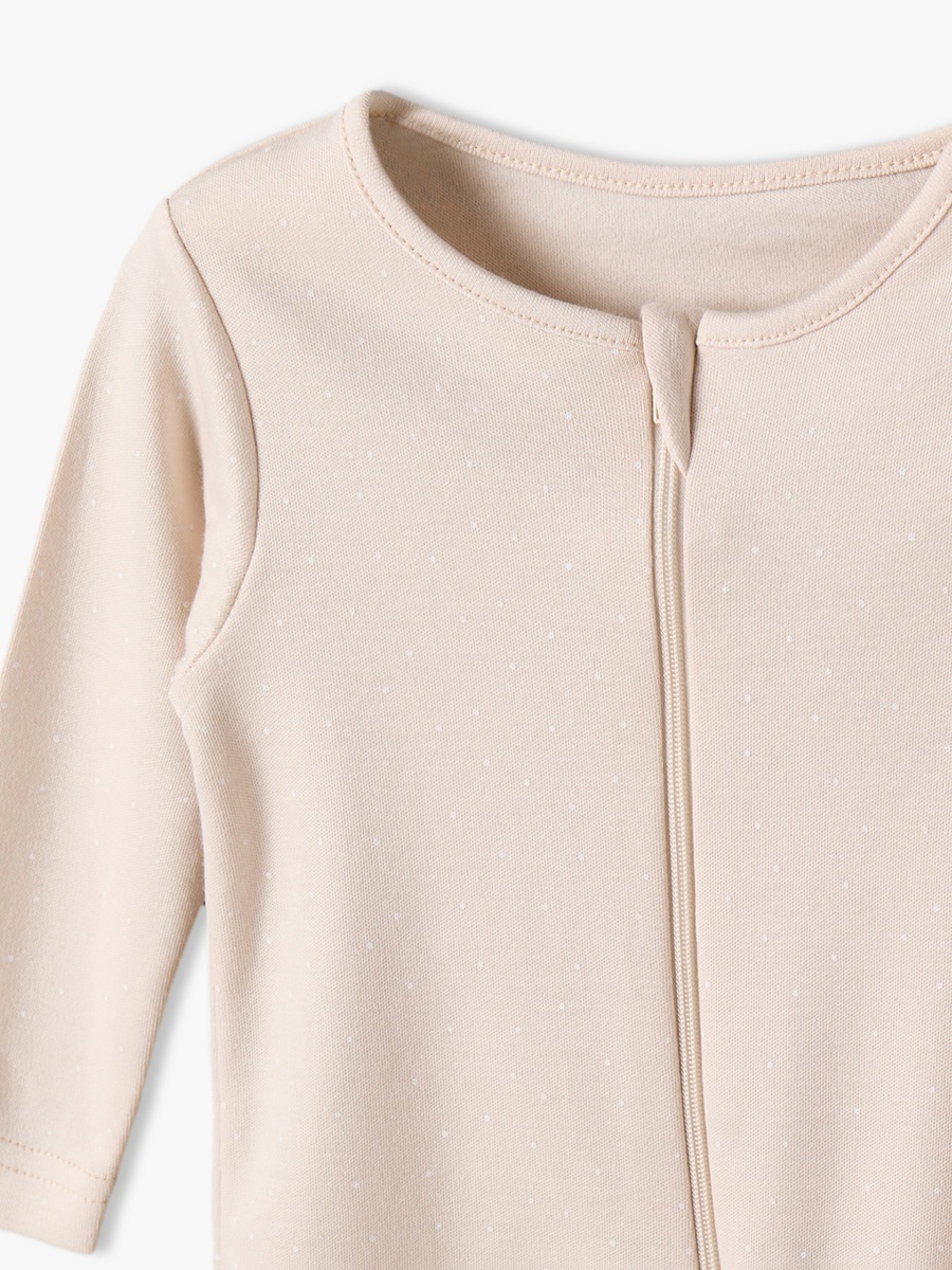 Pack of 5 Cotton Crew Neck Long Sleeves Sleepsuit with Zip Closure