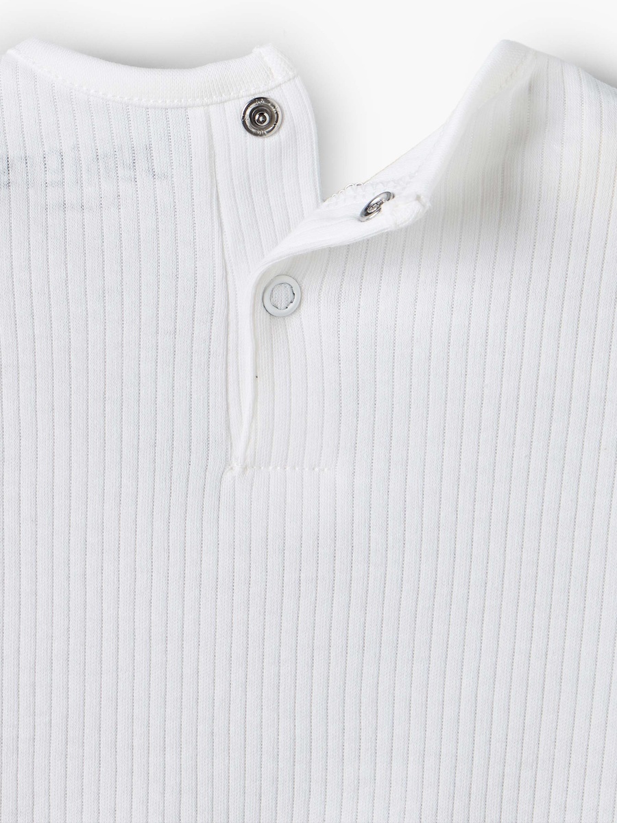 Cotton Crew Neck Long Sleeves Sleepsuit with Fruit Embroidery