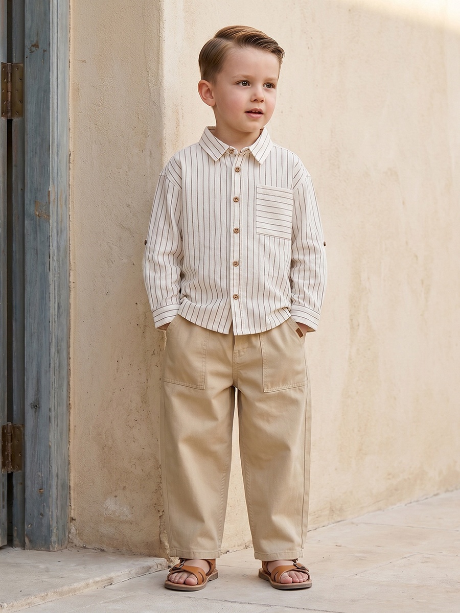 Long Sleeves Shirt with Striped Design
