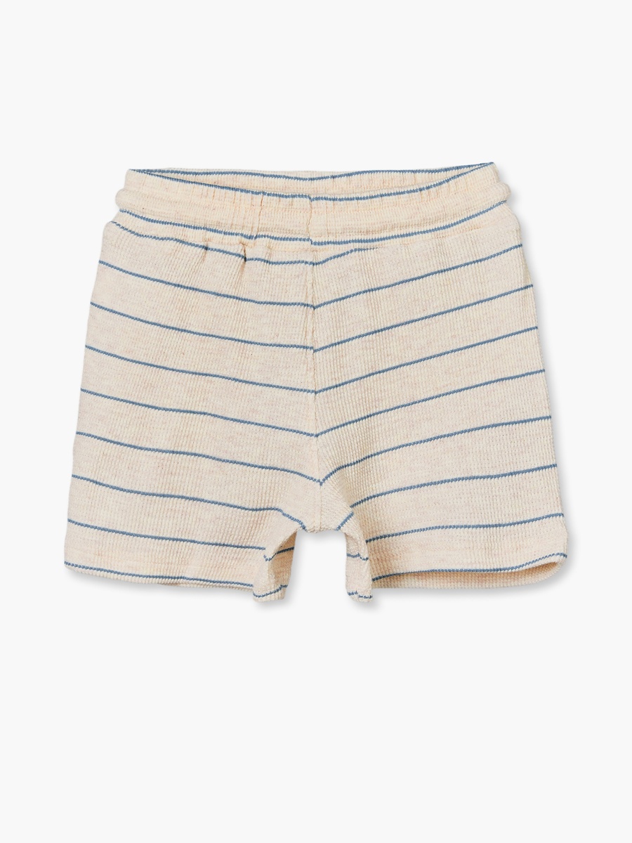 Henley Neck Short Sleeves T-Shirt and Shorts Set with Stripes