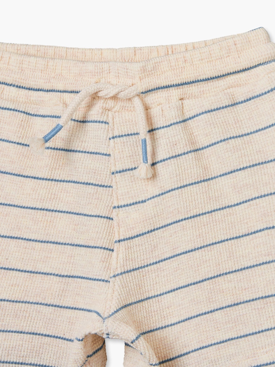 Henley Neck Short Sleeves T-Shirt and Shorts Set with Stripes