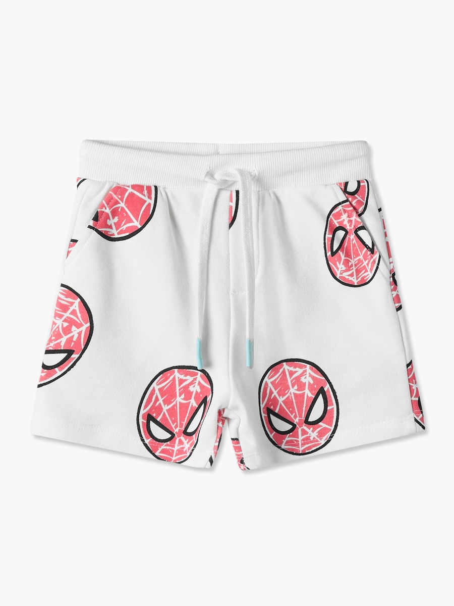 Crew Neck Short Sleeves T-Shirt and Shorts Set with Spider-Man Print