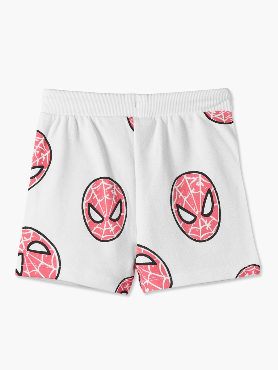 Crew Neck Short Sleeves T-Shirt and Shorts Set with Spider-Man Print