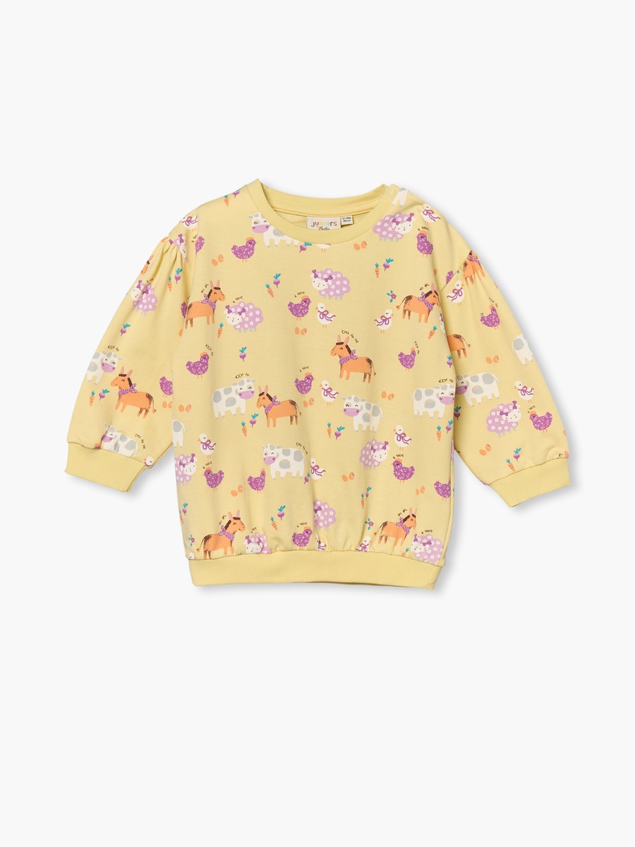 Crew Neck Long Sleeves Sweatshirt and Leggings Set with Floral Print