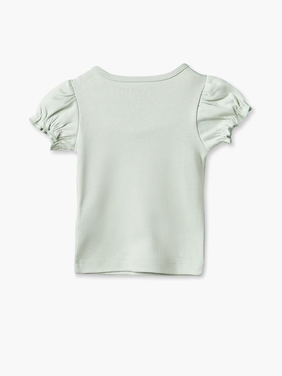 Round Neck Short Sleeves Top and Dungaree Set with Floral Print