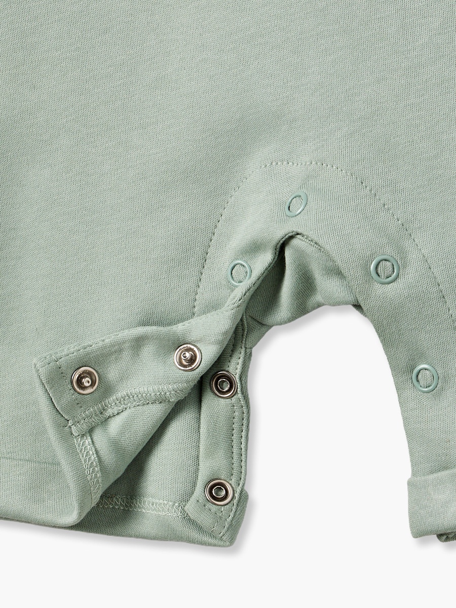 Crew Neck Short Sleeves T-Shirt and Dungaree Set with Dinosaur Print