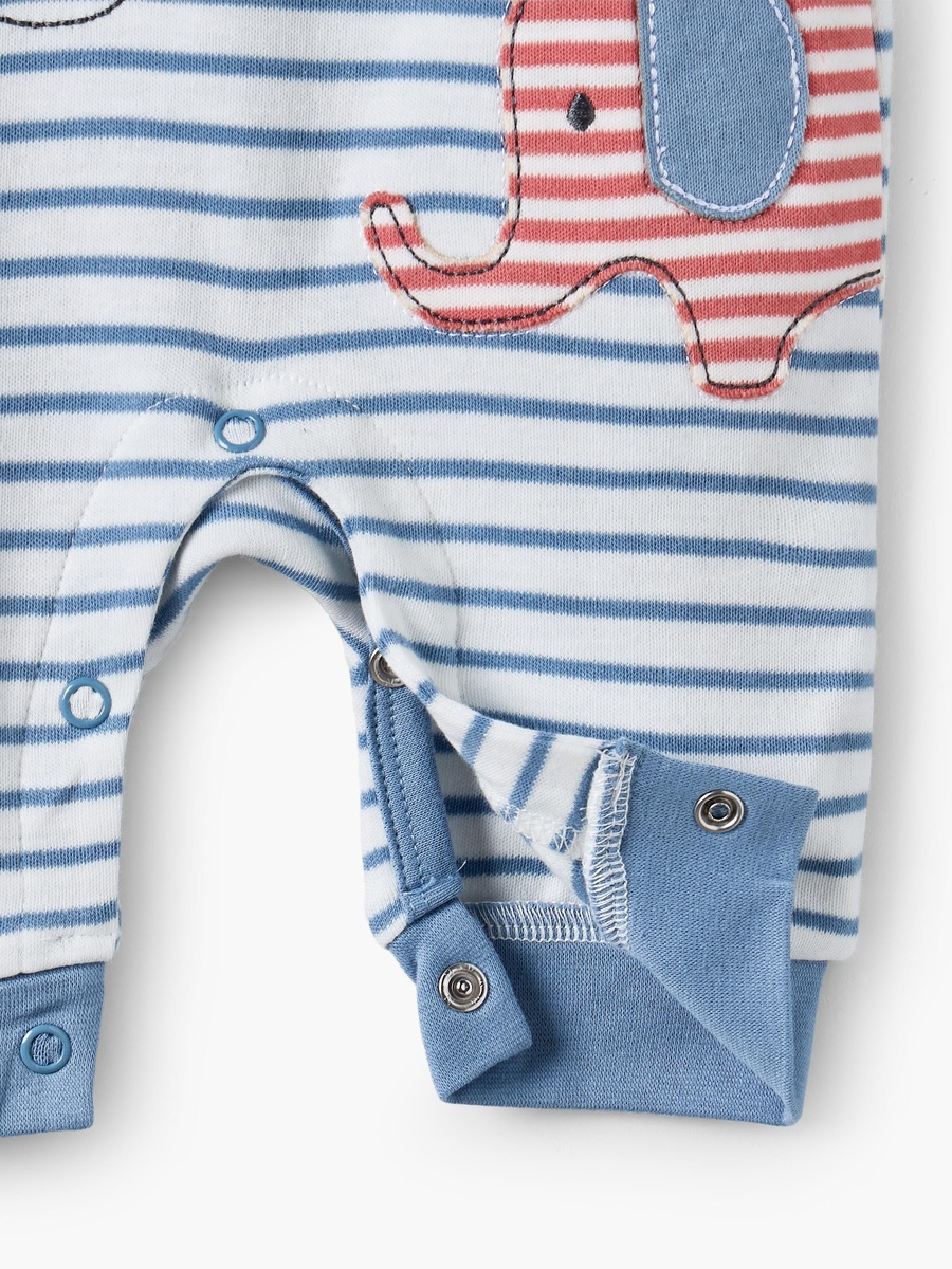 Crew Neck Long Sleeves T-Shirt and Dungaree Set with Stripes