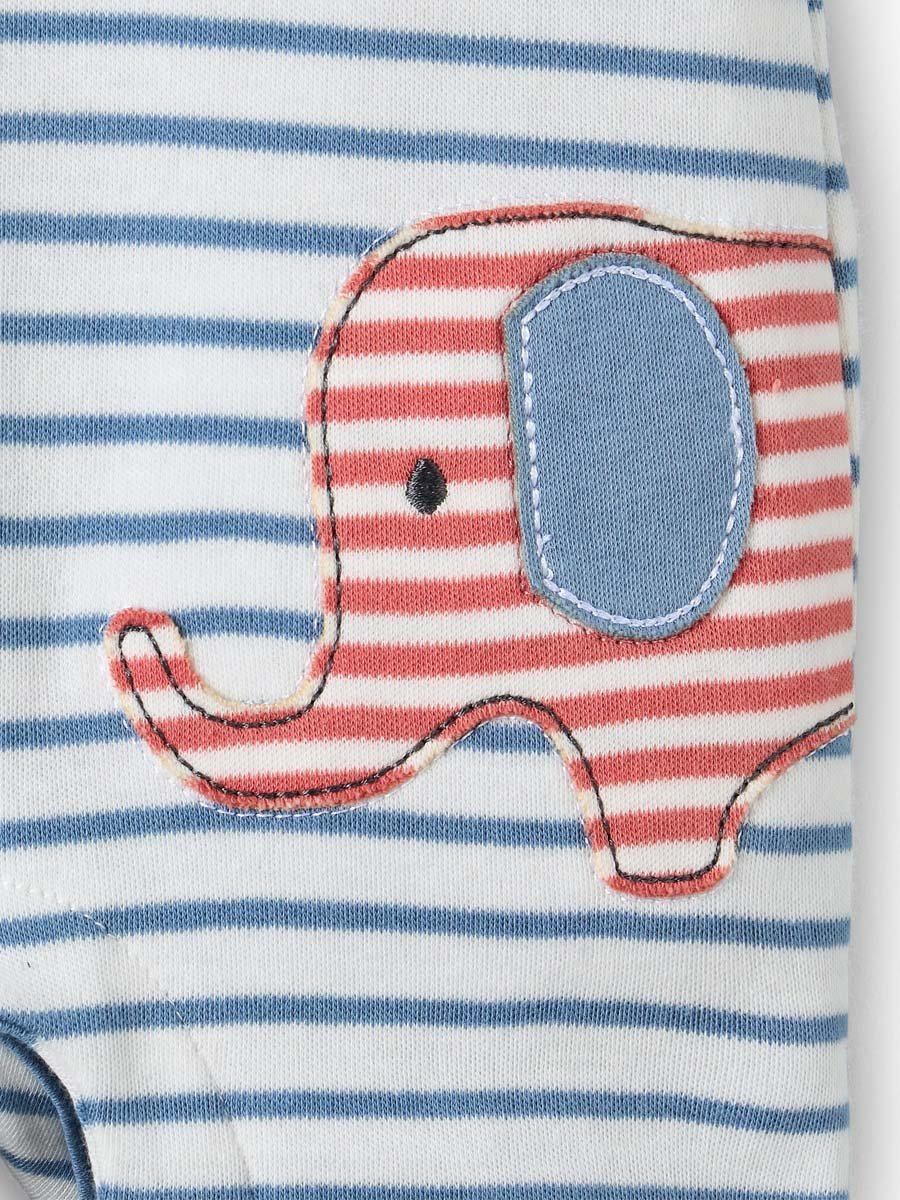 Crew Neck Long Sleeves T-Shirt and Dungaree Set with Stripes