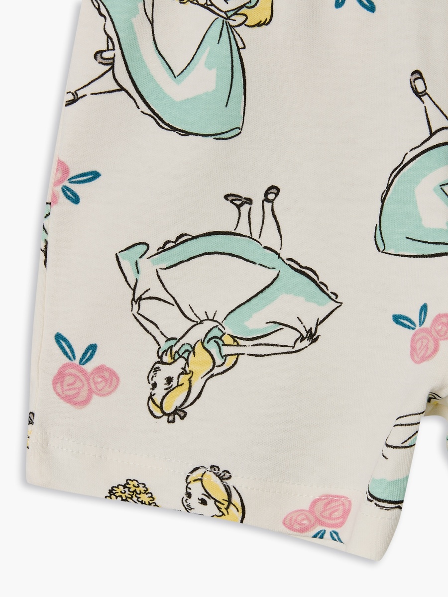 Crew Neck Short Sleeves T-Shirt and Shorts Set with Aurora Print