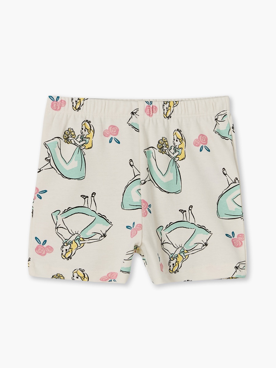 Crew Neck Short Sleeves T-Shirt and Shorts Set with Aurora Print