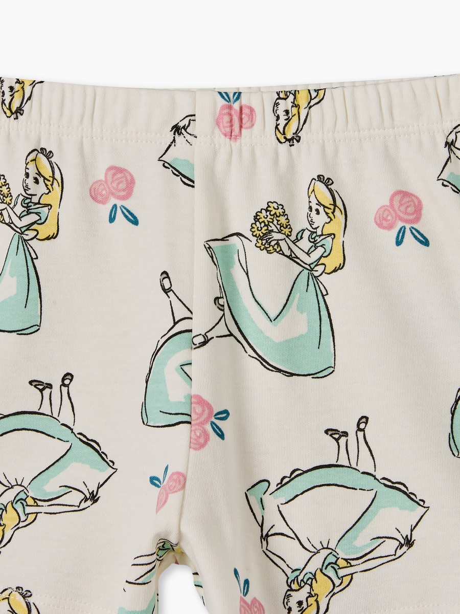 Crew Neck Short Sleeves T-Shirt and Shorts Set with Aurora Print