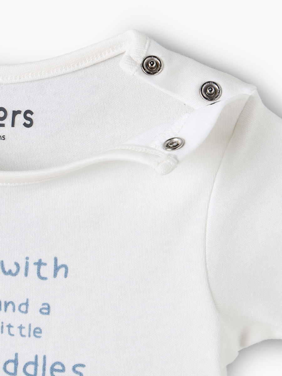 Crew Neck Short Sleeves Romper with Slogan Print