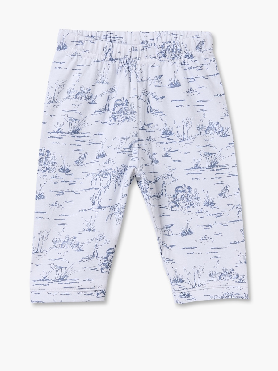 Cotton Collared Long Sleeves Shirt with Pyjamas with Forest Print