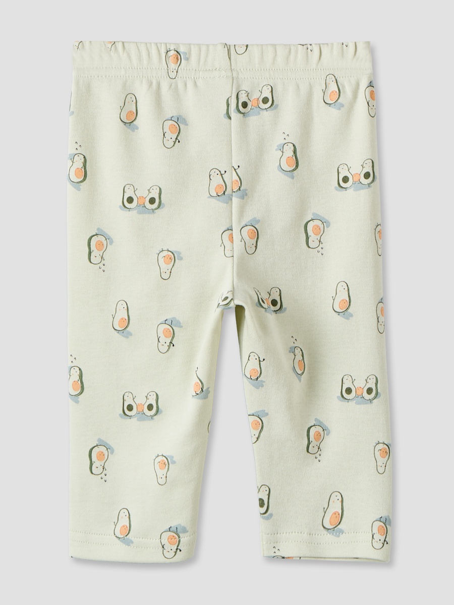 Cotton Collared Long Sleeves Pyjama Set with Avocado Print