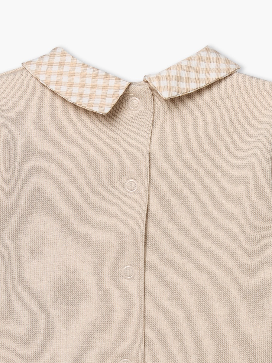 Cotton Collared Long Sleeve Pyjama Set with Gingham Checks