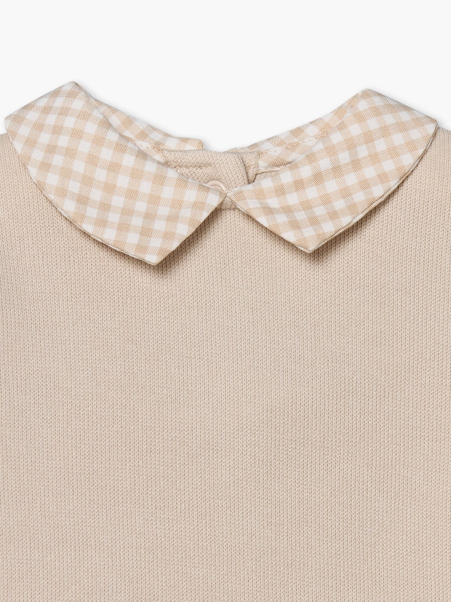 Cotton Collared Long Sleeve Pyjama Set with Gingham Checks