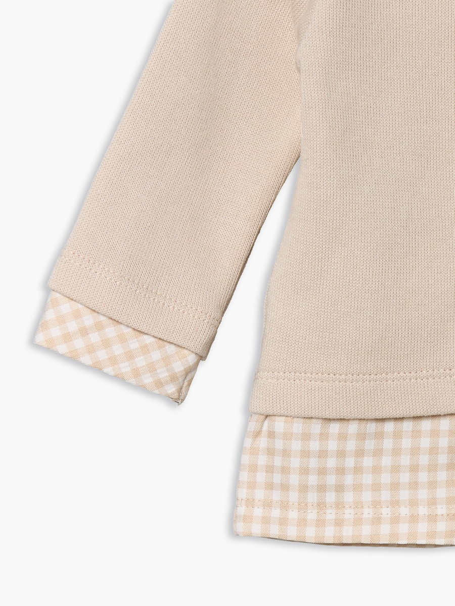 Cotton Collared Long Sleeve Pyjama Set with Gingham Checks