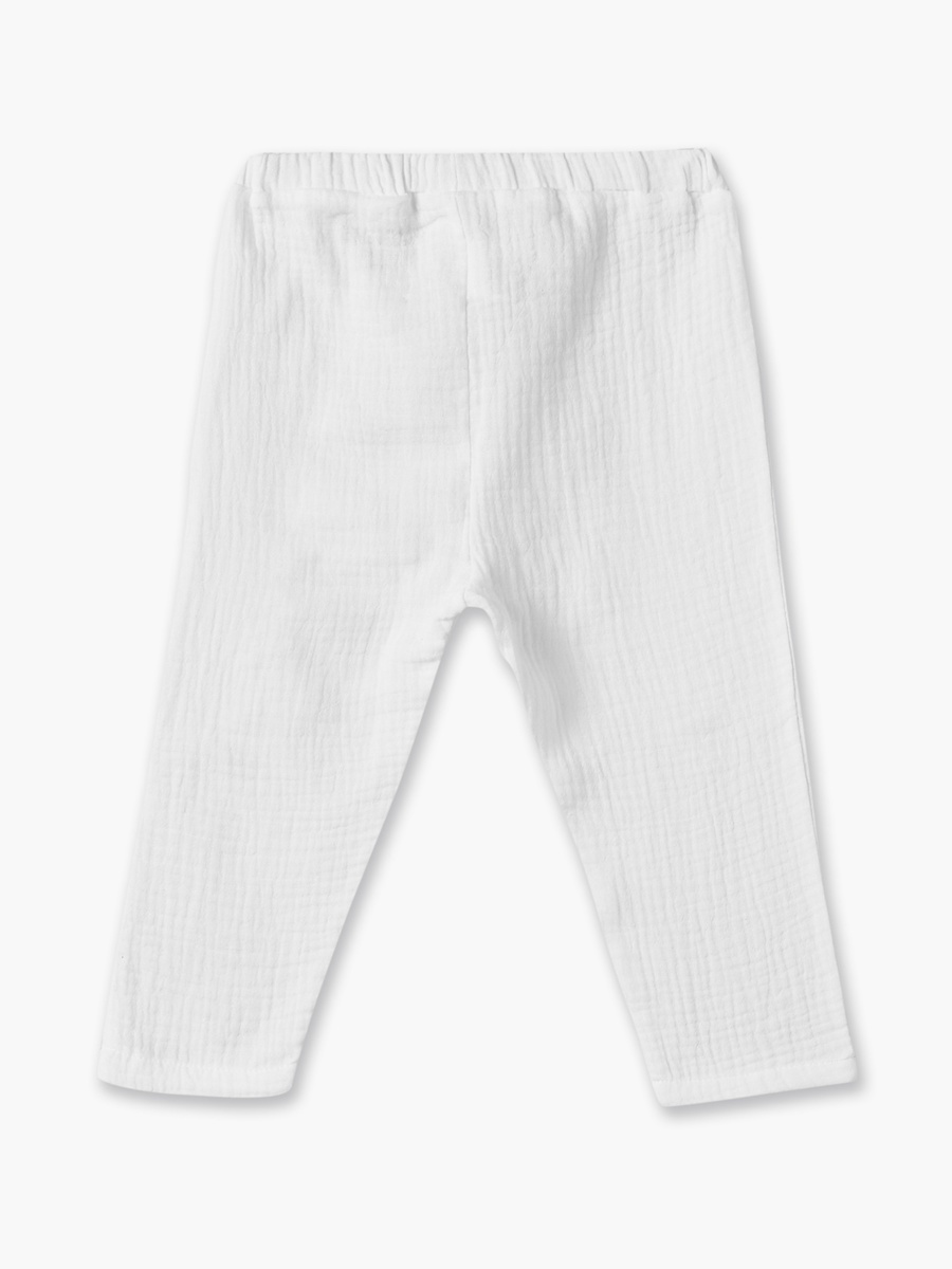 Cotton Mandarin Collar Long Sleeves Pyjama Set with Textured Design