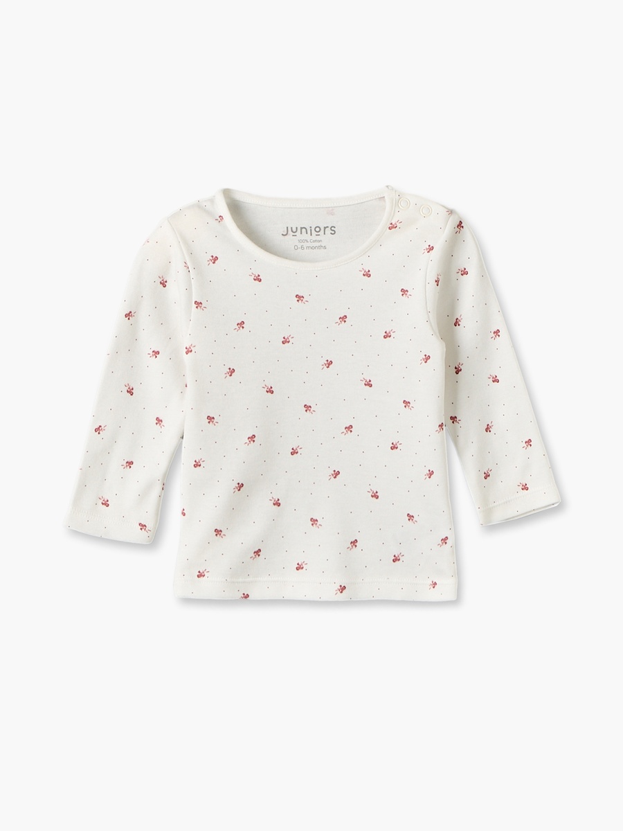 Cotton Crew Neck Long Sleeves Pyjama Set with Floral Print