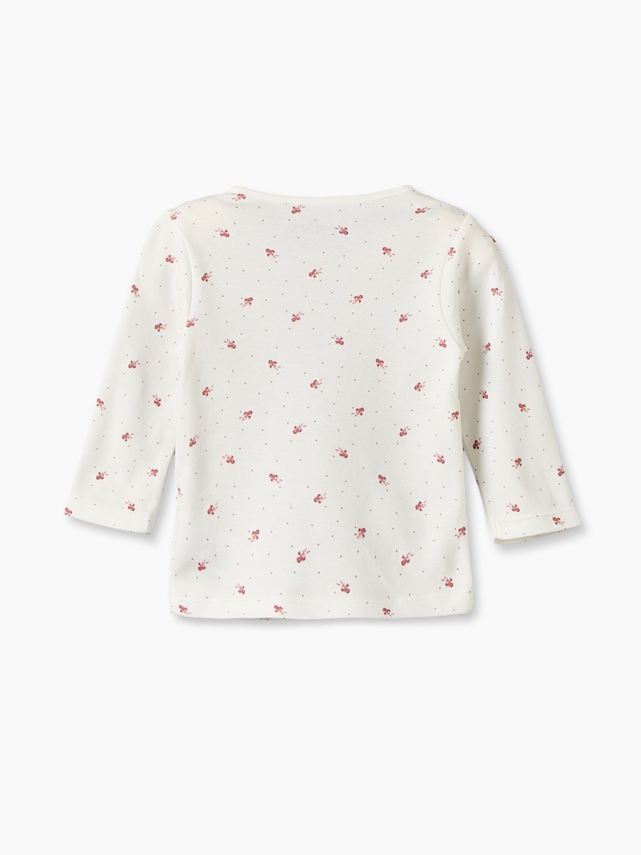 Cotton Crew Neck Long Sleeves Pyjama Set with Floral Print