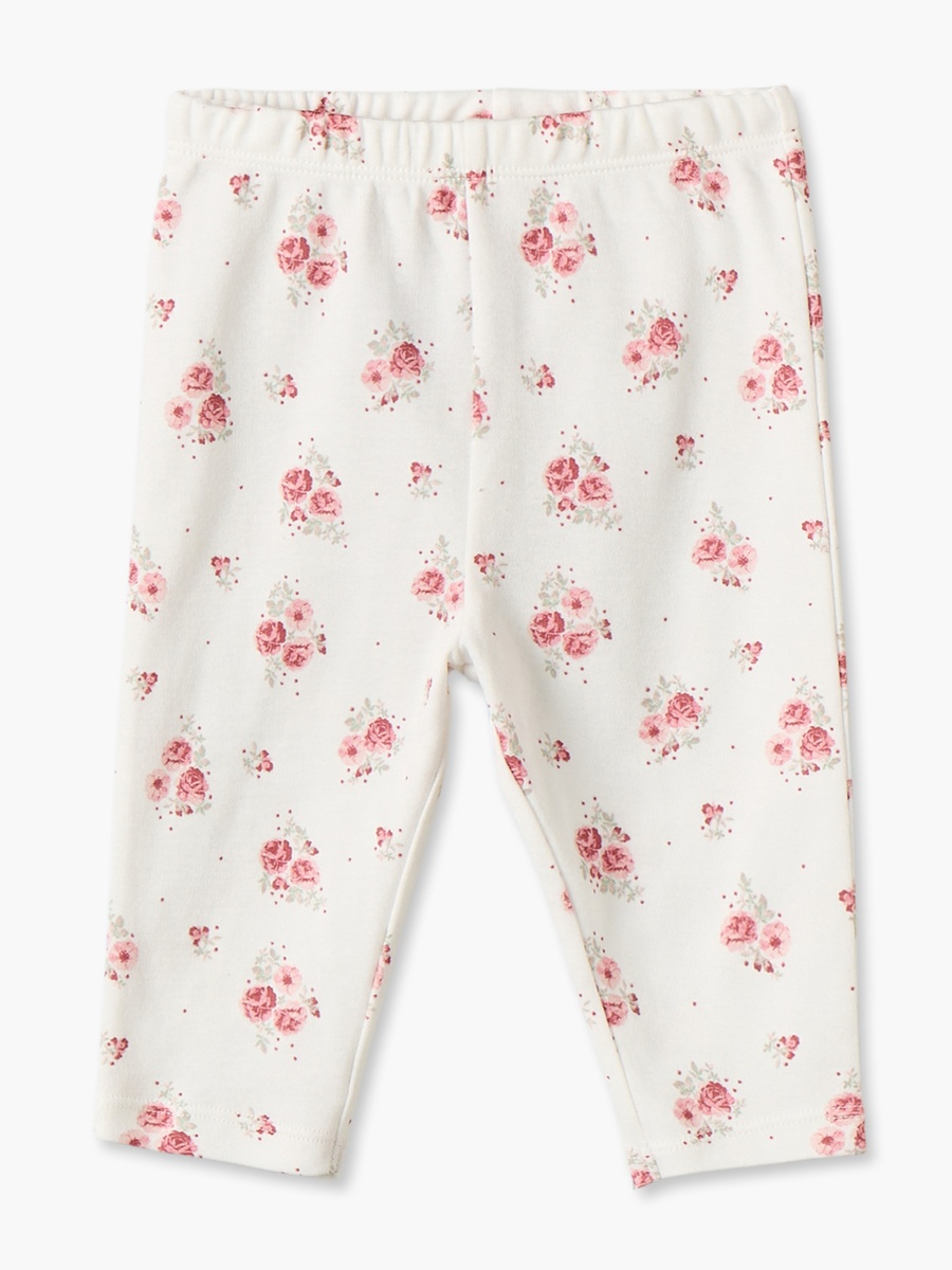 Cotton Crew Neck Long Sleeves Pyjama Set with Floral Print
