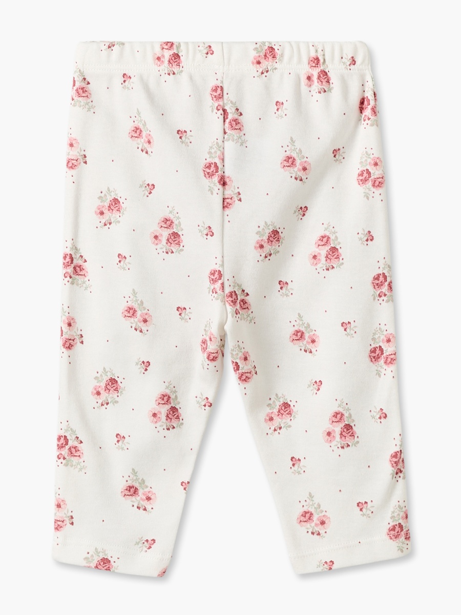 Cotton Crew Neck Long Sleeves Pyjama Set with Floral Print