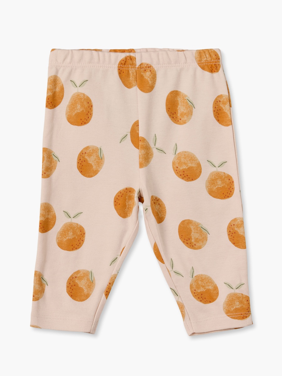 Cotton Crew Neck Long Sleeves Pyjama Set with Peach Fruit Print