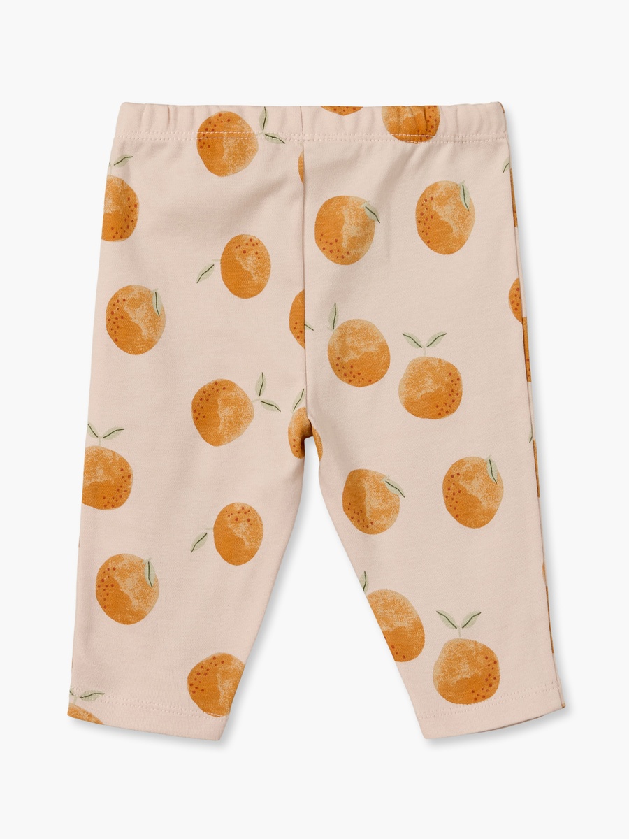 Cotton Crew Neck Long Sleeves Pyjama Set with Peach Fruit Print