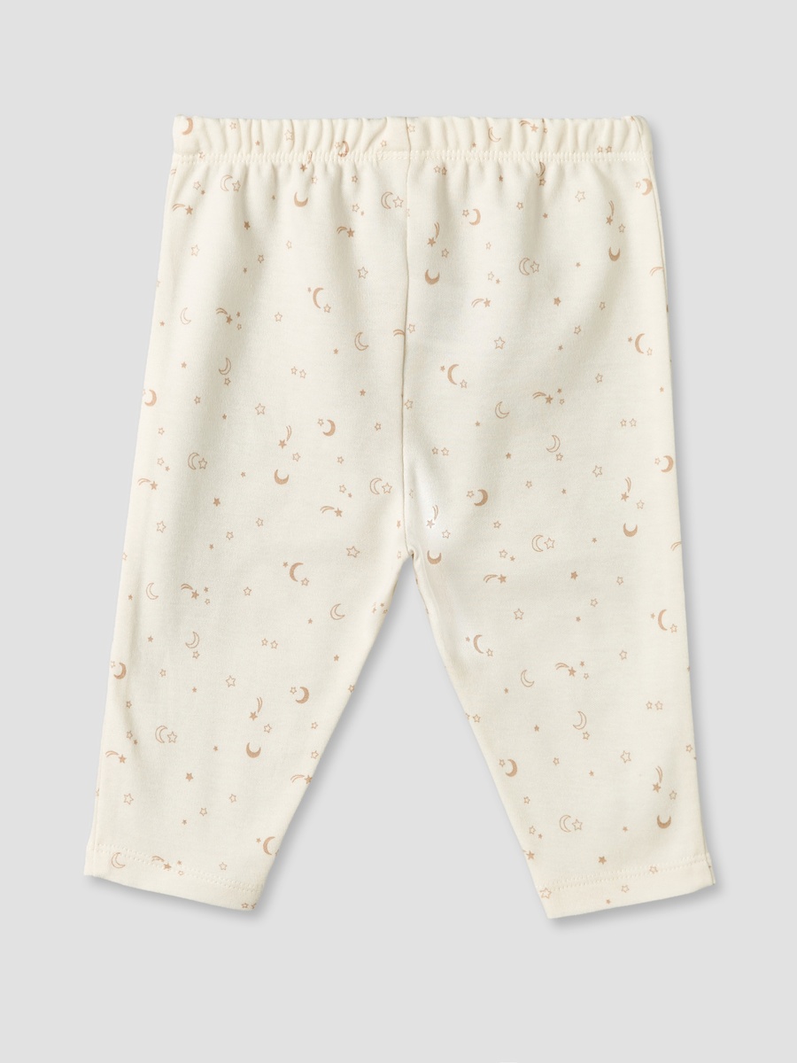 Cotton Round Neck Long Sleeves Pyjama Set with Celestial Print