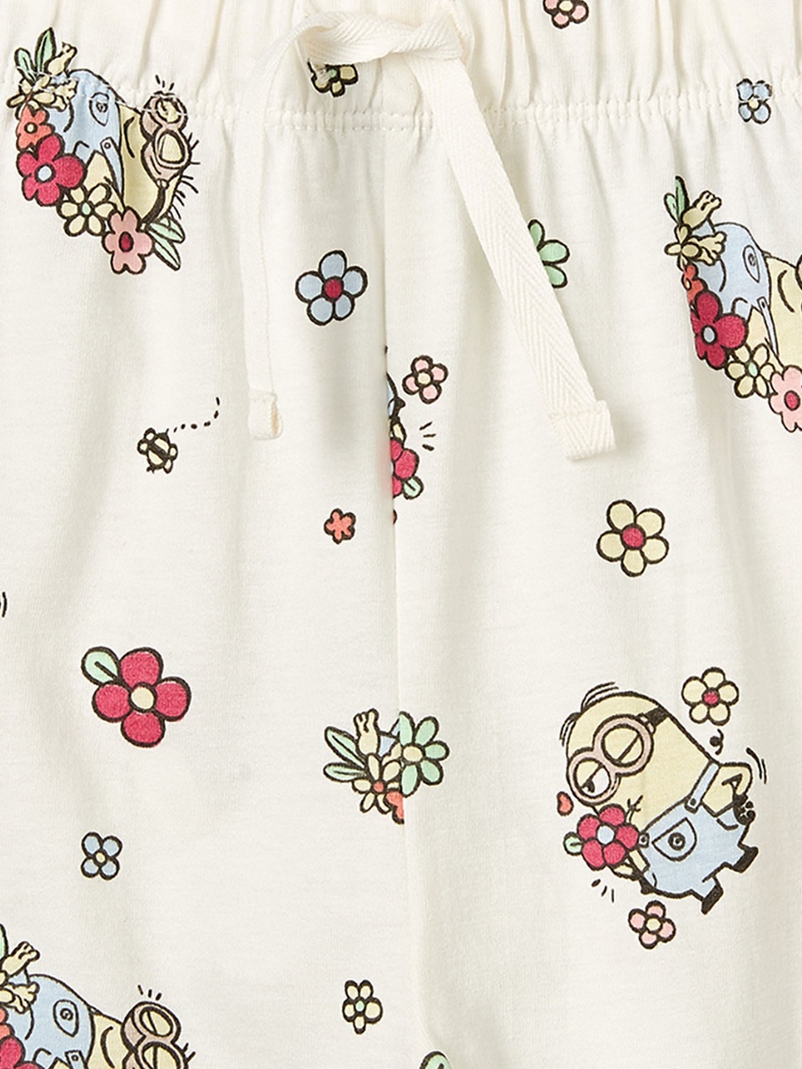 Cotton Collared Short Sleeves Pyjama Set with Minions Print