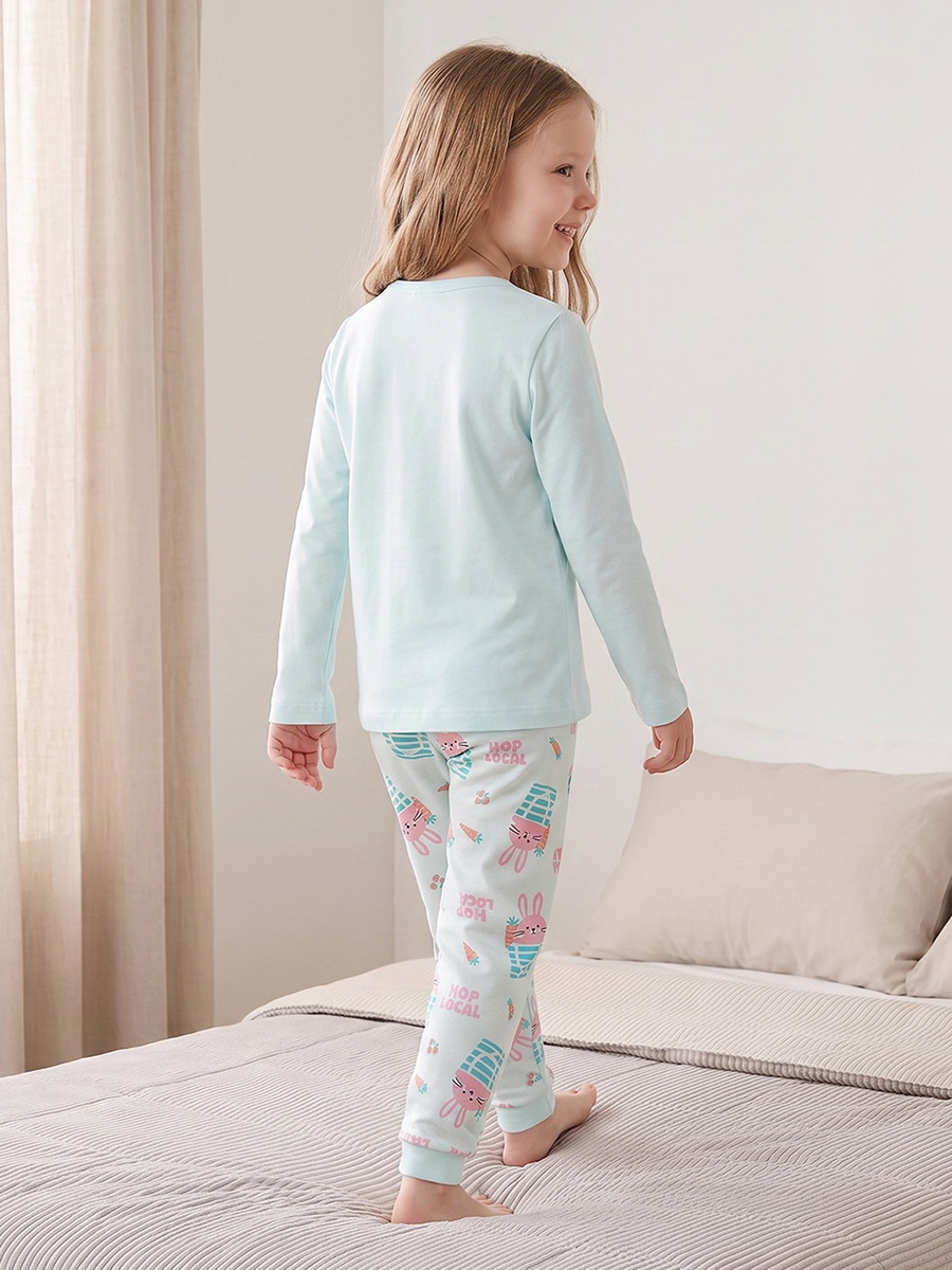 Cotton Round Neck Long Sleeves Pyjama Set with Capybara Print
