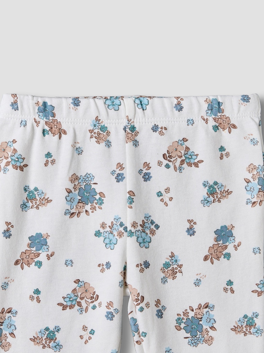 Cotton Collared Long Sleeves Pyjama Set with Floral Print