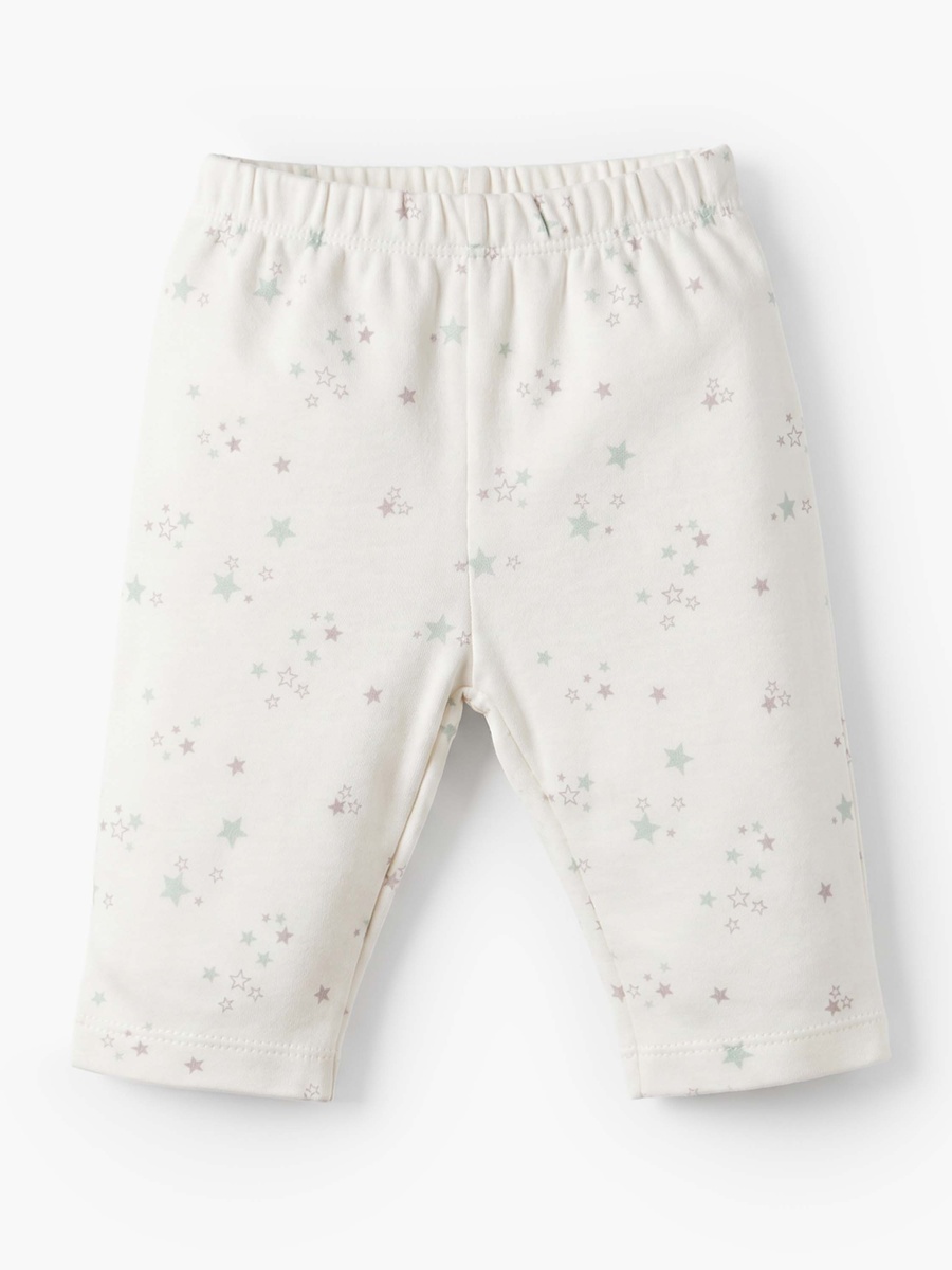 Cotton V Neck Long Sleeves Pyjama Set with Star Print