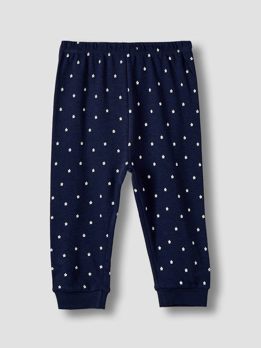 Cotton Collared Long Sleeves Pyjama Set with Embellishments and Print
