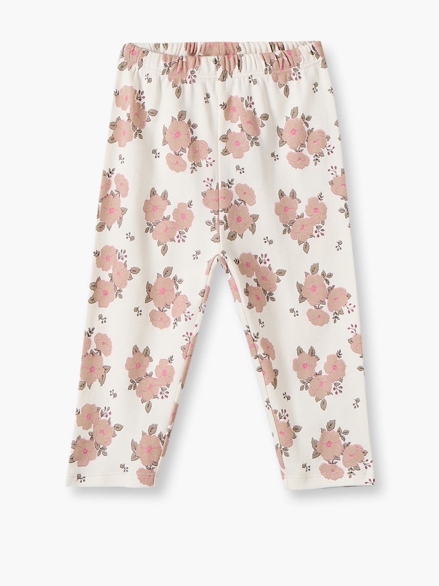 Cotton Crew Neck Long Sleeves Pyjama Set with Floral Print