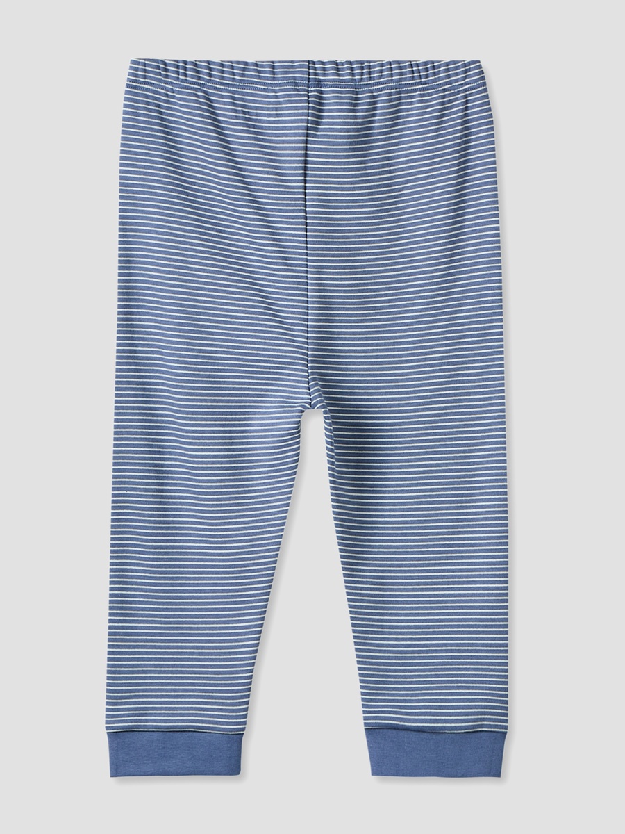 Cotton Crew Neck Long Sleeves Pyjama Set with Elephant Print
