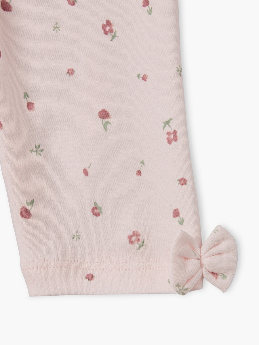 Cotton Crew Neck Long Sleeves Pyjama Set with Floral Print