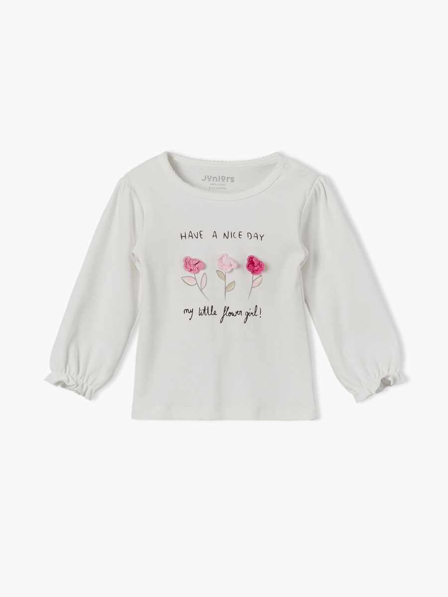Cotton Crew Neck Long Sleeves Pyjama Set with Floral Print