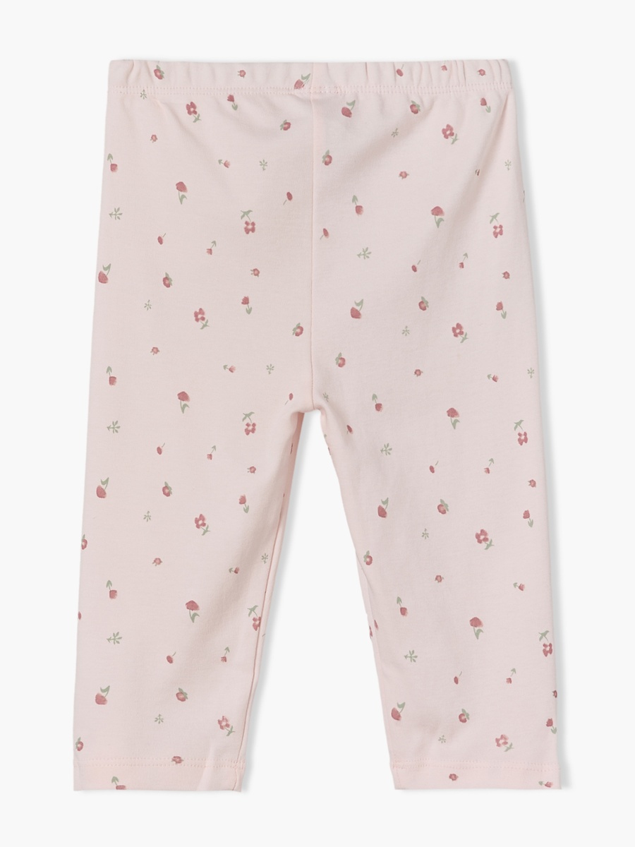 Cotton Crew Neck Long Sleeves Pyjama Set with Floral Print