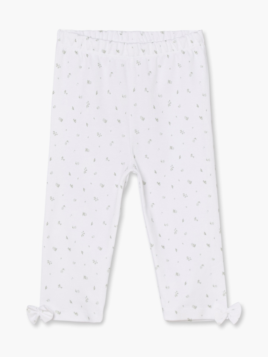 Cotton Crew Neck Long Sleeves Pyjama Set with Butterfly Embroidery