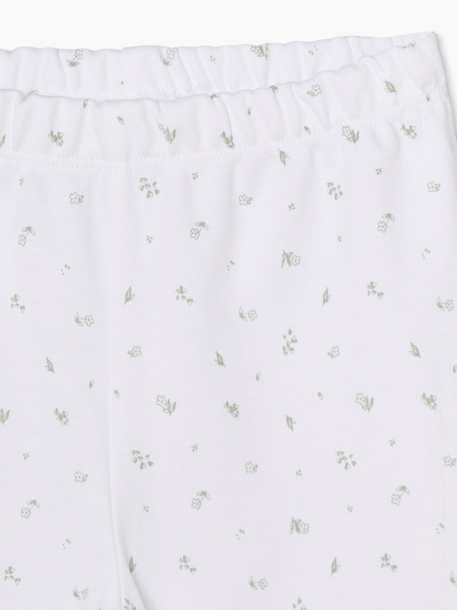 Cotton Crew Neck Long Sleeves Pyjama Set with Butterfly Embroidery