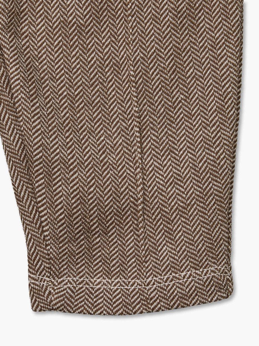 Trousers with Textured Design, Drawstring Waistband