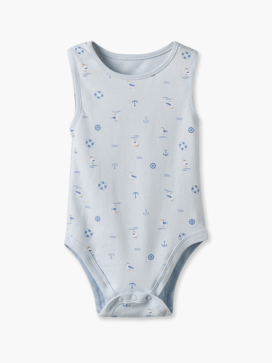 Pack of 5 Crew Neck Sleeveless Bodysuit with Assorted Print