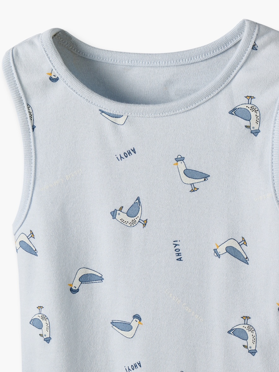 Pack of 5 Crew Neck Sleeveless Bodysuit with Assorted Print
