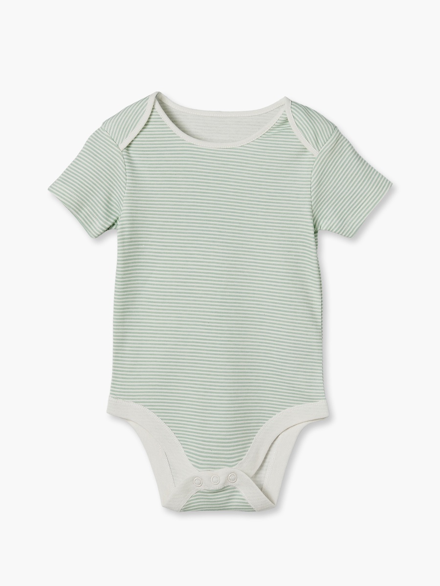 Pack of 3 Cotton Crew Neck Short Sleeves Bodysuit with Dinosaur Print
